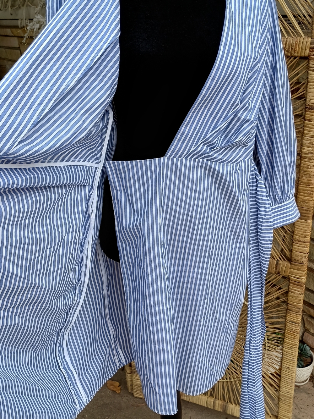 Etcetera Blue Stripe Tie Style Dress_6 - Picture 9 of 11